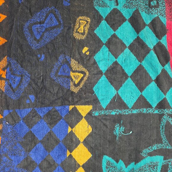 Royal Terry International Cotton Multi Color Bath Towel Abstract Patchwork - Picture 4 of 10